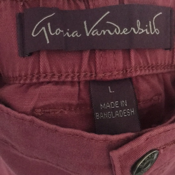 NWT GV Gloria Vanderbilt Women's Utility Shorts Large Pink - Picture 6 of 8